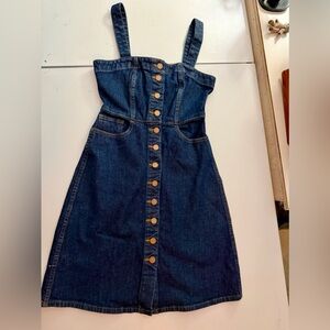 Madewell Blue Denim Dress with Button Details